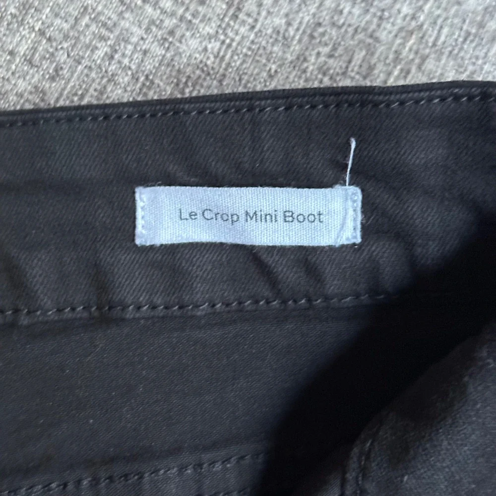 FRAME Le Crop‎ Mini Boot Jeans 28 Black Film Noir Mid Rise Stretch Denim LCMB403